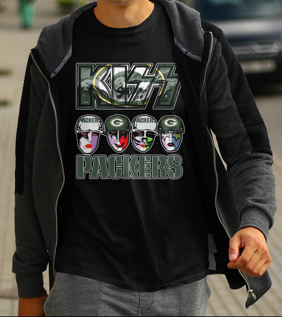 KISS Packers Green Bay Fans Facepaint T-Shirt