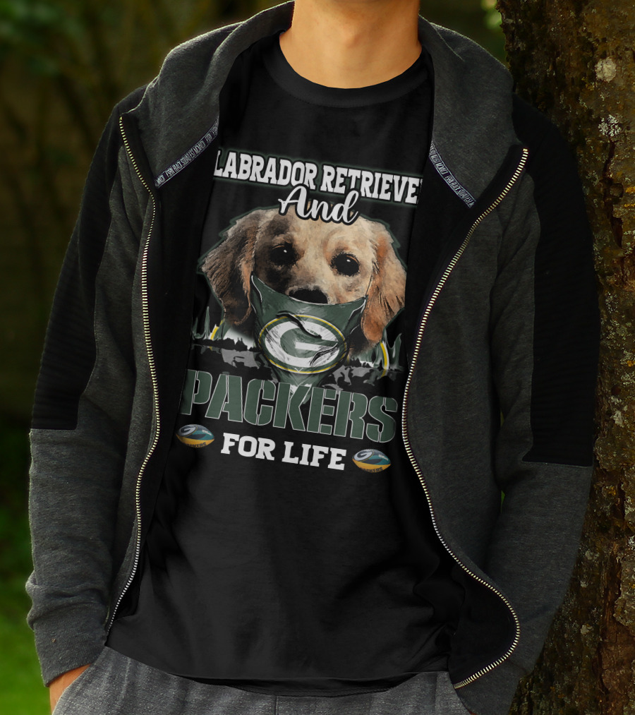 Labrador Retriever And Packers For Life T-Shirt