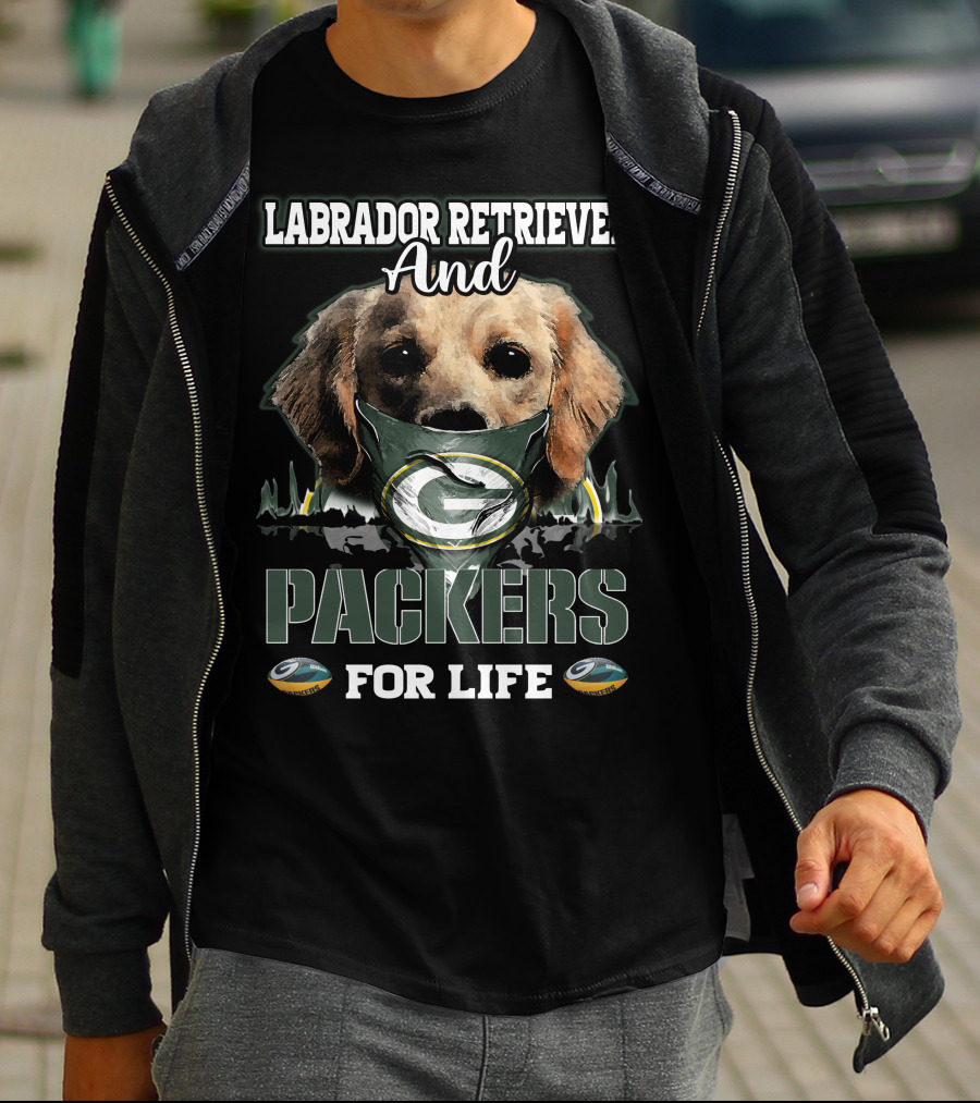 Labrador Retriever And Packers For Life T-Shirt