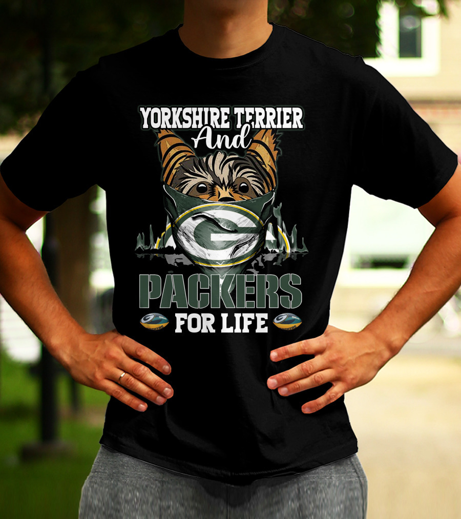 Yorkshire Terrier And Packers For Life T-Shirt