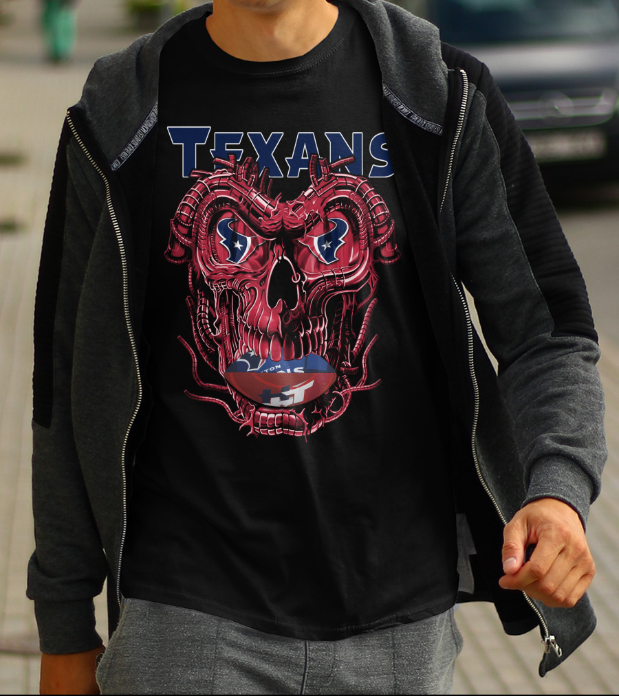 Texans Dragonskull Football Graphics T-Shirt