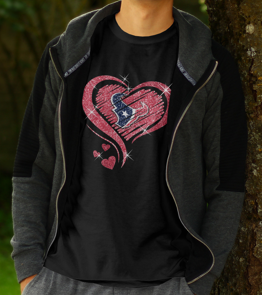 Heart Diamond Houston Texans T-Shirt