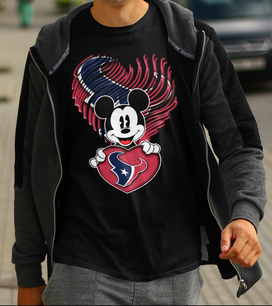 Mick Houston Texans Heart T-Shirt