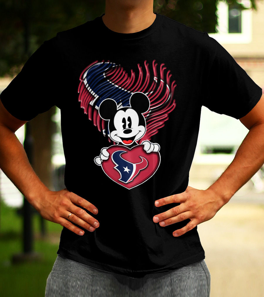 Mick Houston Texans Heart T-Shirt