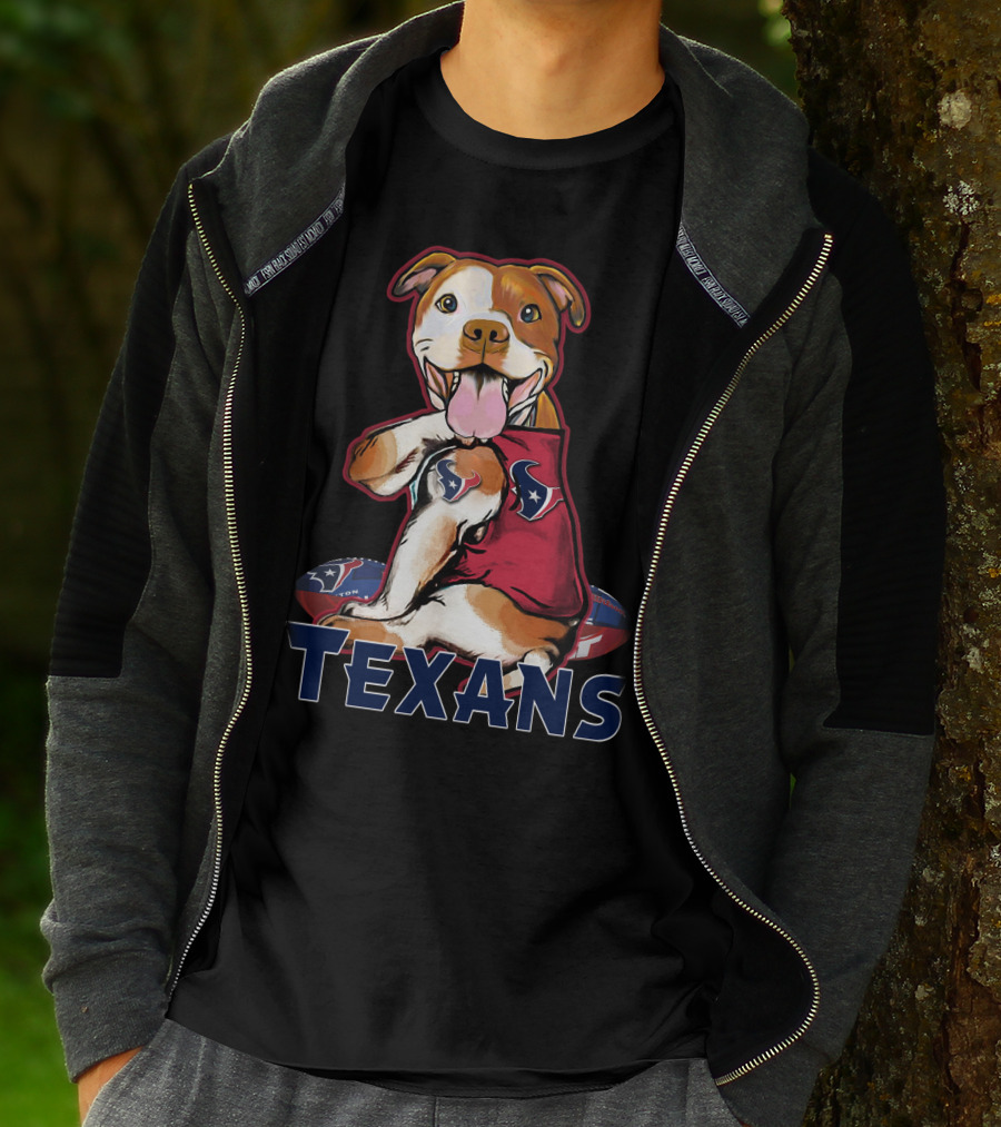 Texans Pitbull Football Team Spirit T-Shirt