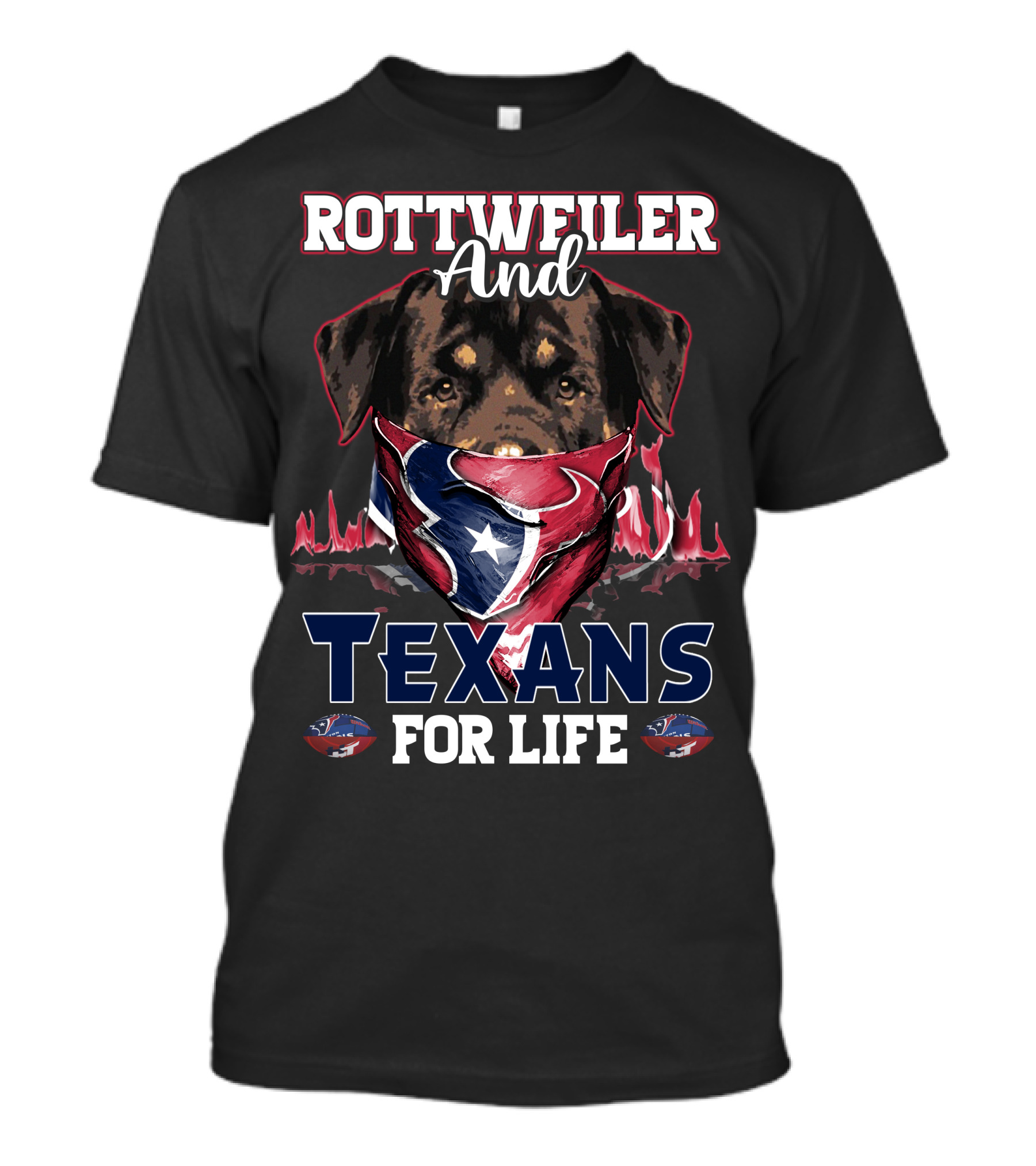 Rottweiler And Texans For Life T-Shirt