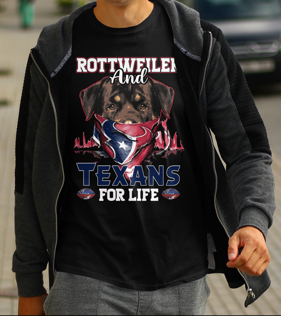 Rottweiler And Texans For Life T-Shirt