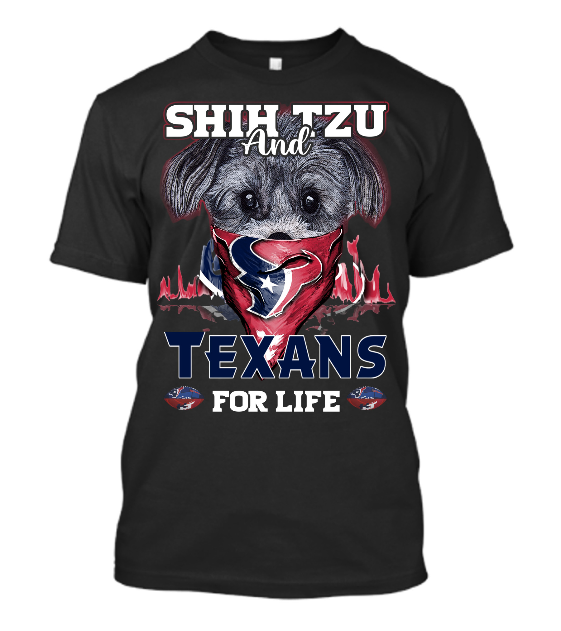 Shih Tzu And Texans For Life T-Shirt