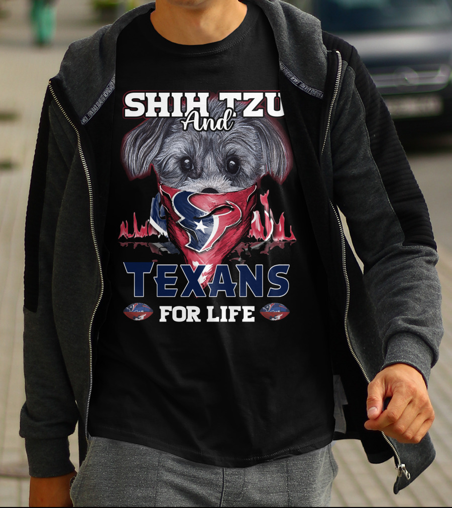 Shih Tzu And Texans For Life T-Shirt