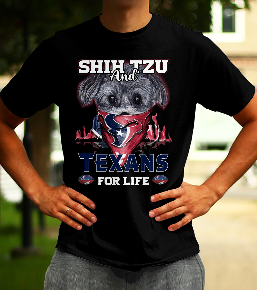Shih Tzu And Texans For Life T-Shirt