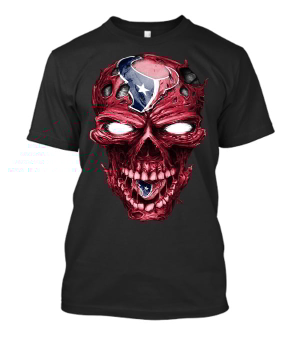 Skull With Houston Texans NFL T-Shirt