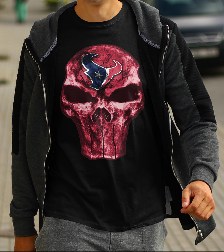 Skull Houston Texans T-Shirt