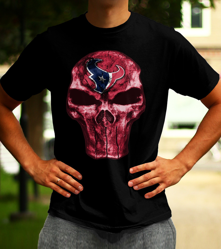 Skull Houston Texans T-Shirt