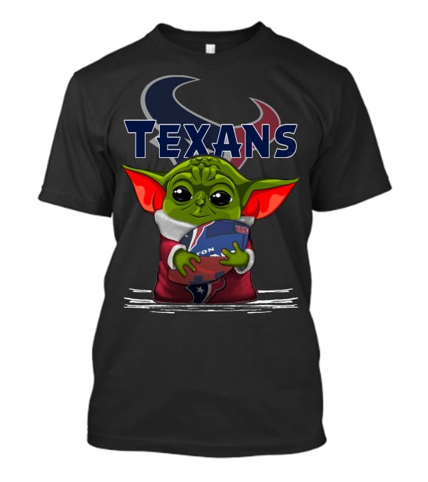 Houston Texans Yoda Holding Football T-Shirt