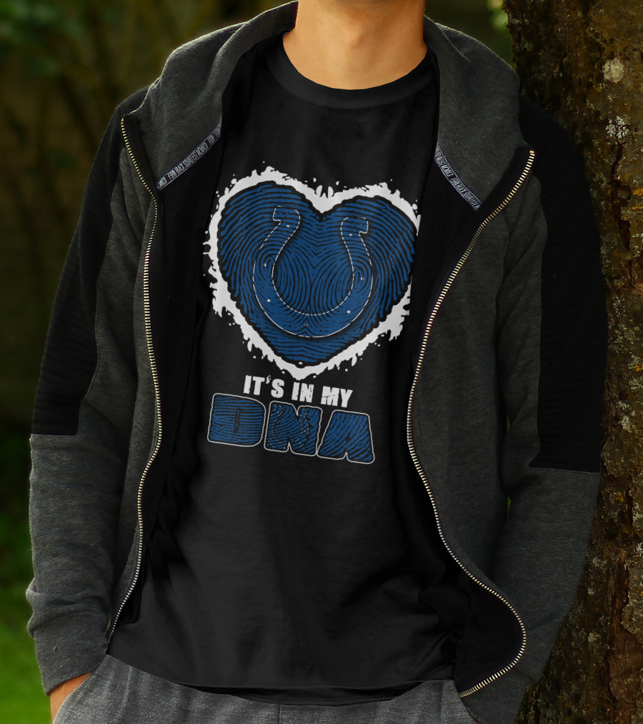 It's In My DNA Indianapolis Colts Heart Horseshoe T-Shirt