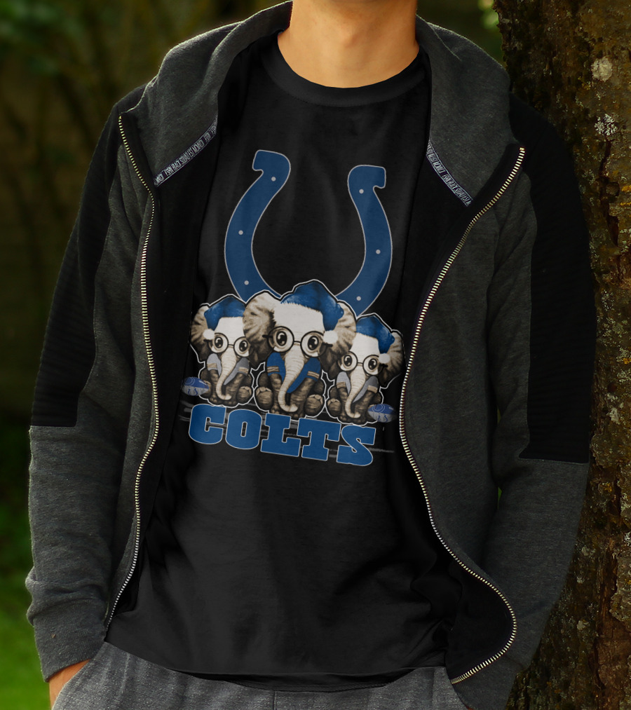 Colts Christmas Elephants Indianapolis T-Shirt