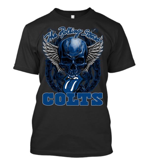 The Rolling Stones Indianapolis Colts Skull Winged Tongue T-Shirt