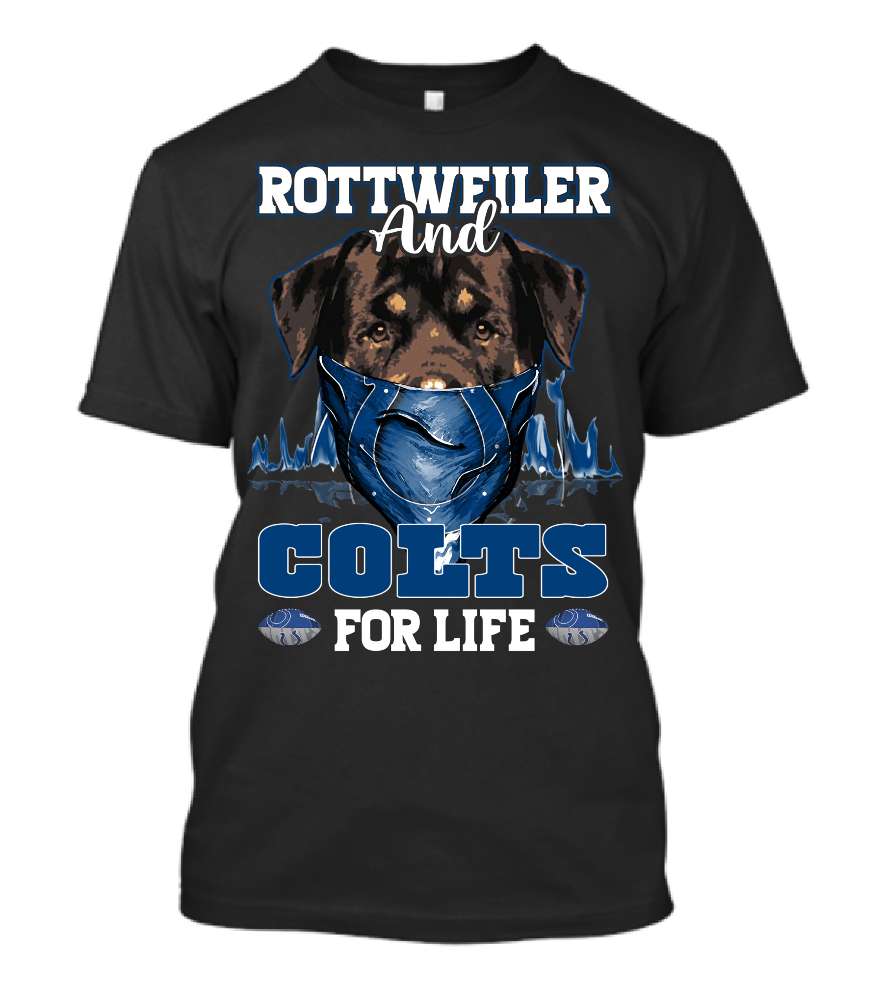 Rottweiler And Colts For Life T-Shirt