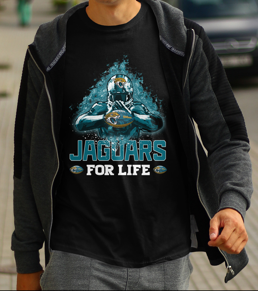 Jaguars For Life Jacksonville Jaguars Football Helmet T-Shirt