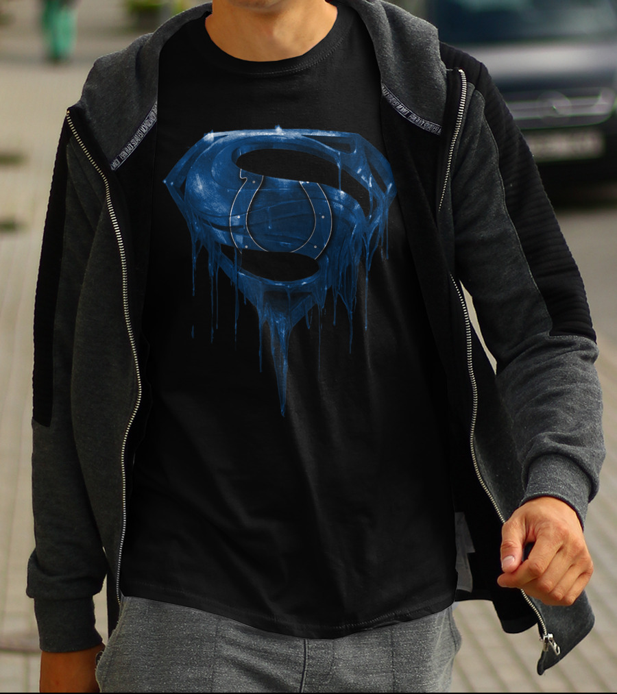 Indianapolis Colts Superman Dripping T-Shirt