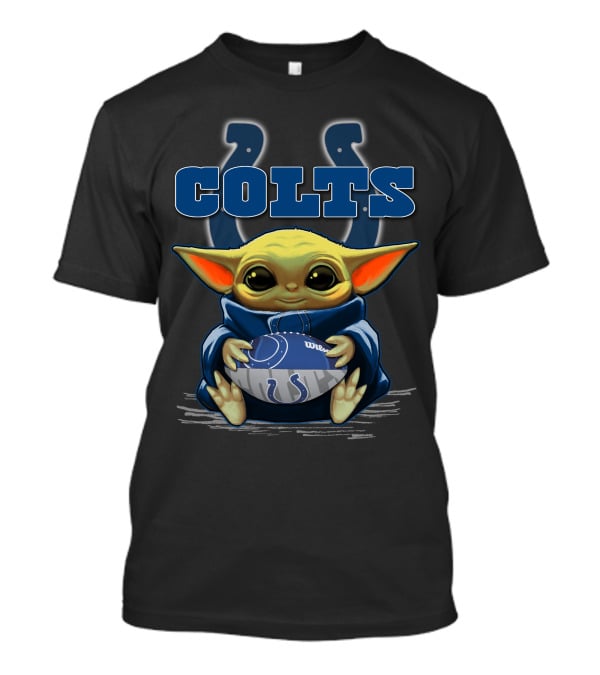 Colts Baby Yoda Football Fan Indianapolis Team T-Shirt