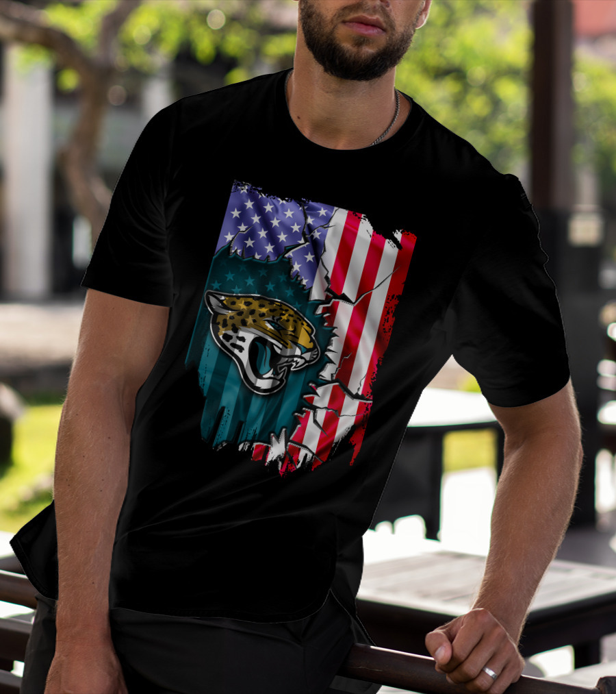 American Flag Jacksonville Jaguars T-Shirt