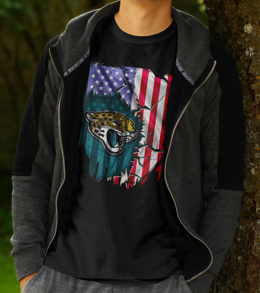 American Flag Jacksonville Jaguars T-Shirt