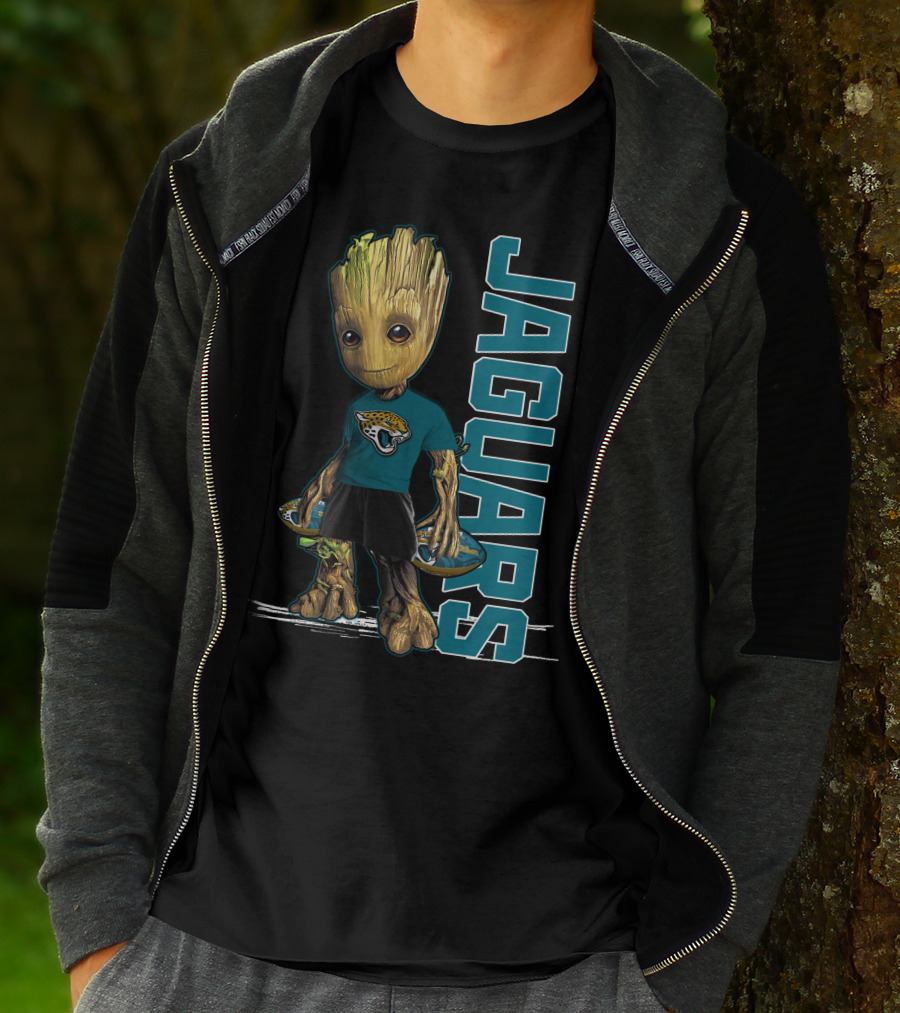 Groot Jacksonville Jaguars Fan Character Football T-Shirt