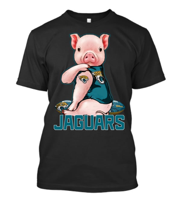 Pig Wearing Jacksonville Jaguars Football Jersey Jaguars T-Shirt