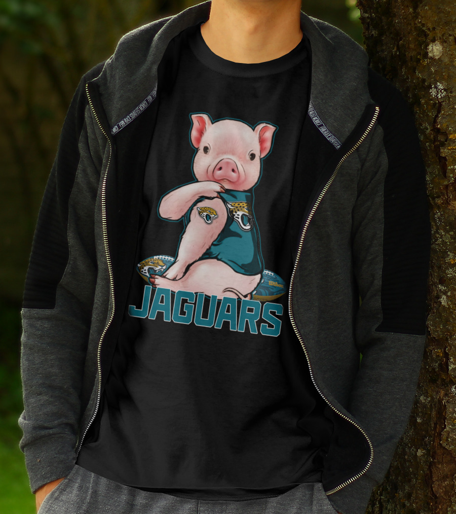 Pig Wearing Jacksonville Jaguars Football Jersey Jaguars T-Shirt