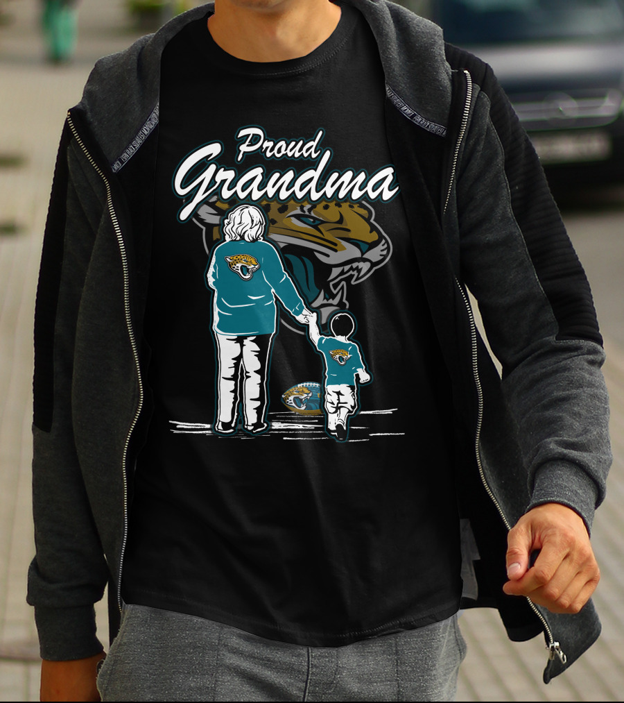 Proud Grandma Jacksonville Jaguars Fan With Grandchild T-Shirt