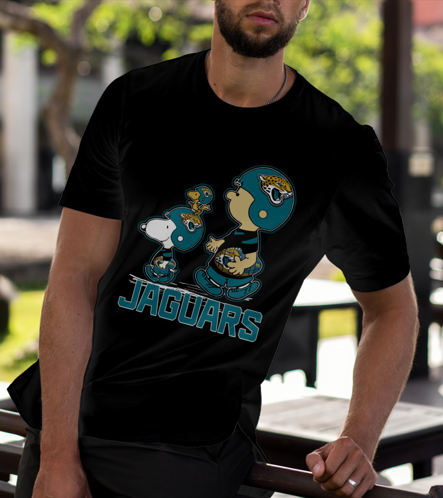 Snpfootball Jaguars Peanuts Characters Jacksonville Jaguars T-Shirt