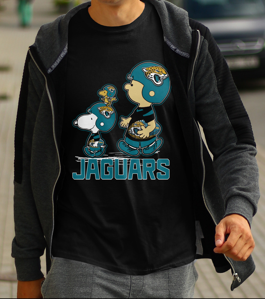 Snpfootball Jaguars Peanuts Characters Jacksonville Jaguars T-Shirt