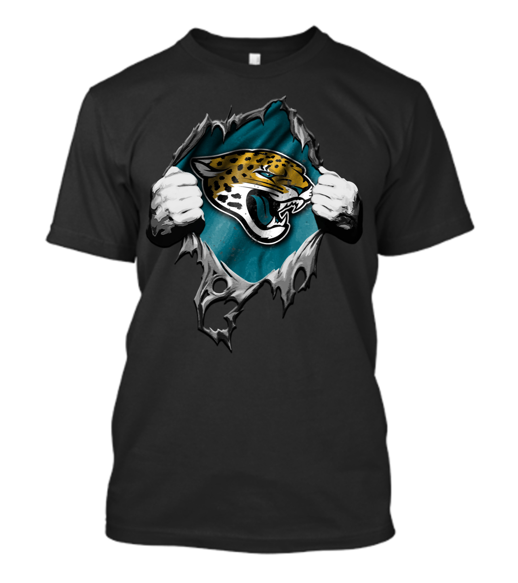 Torn Jacksonville Jaguars Ripped Jaguar T-Shirt