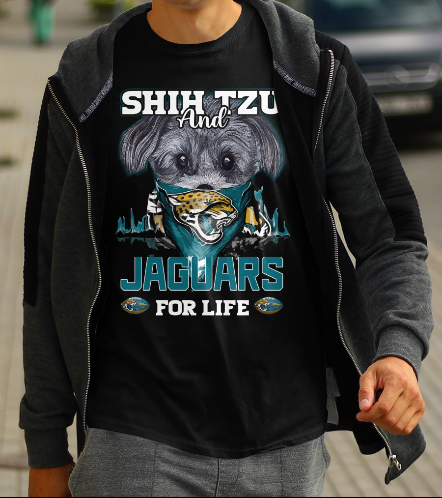Shih Tzu And Jaguars For Life T-Shirt