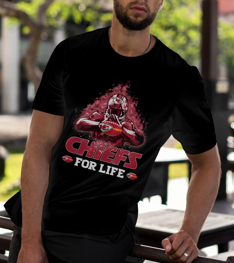 Chiefs For Life Kansas City Chiefs Football Player T-Shirt
