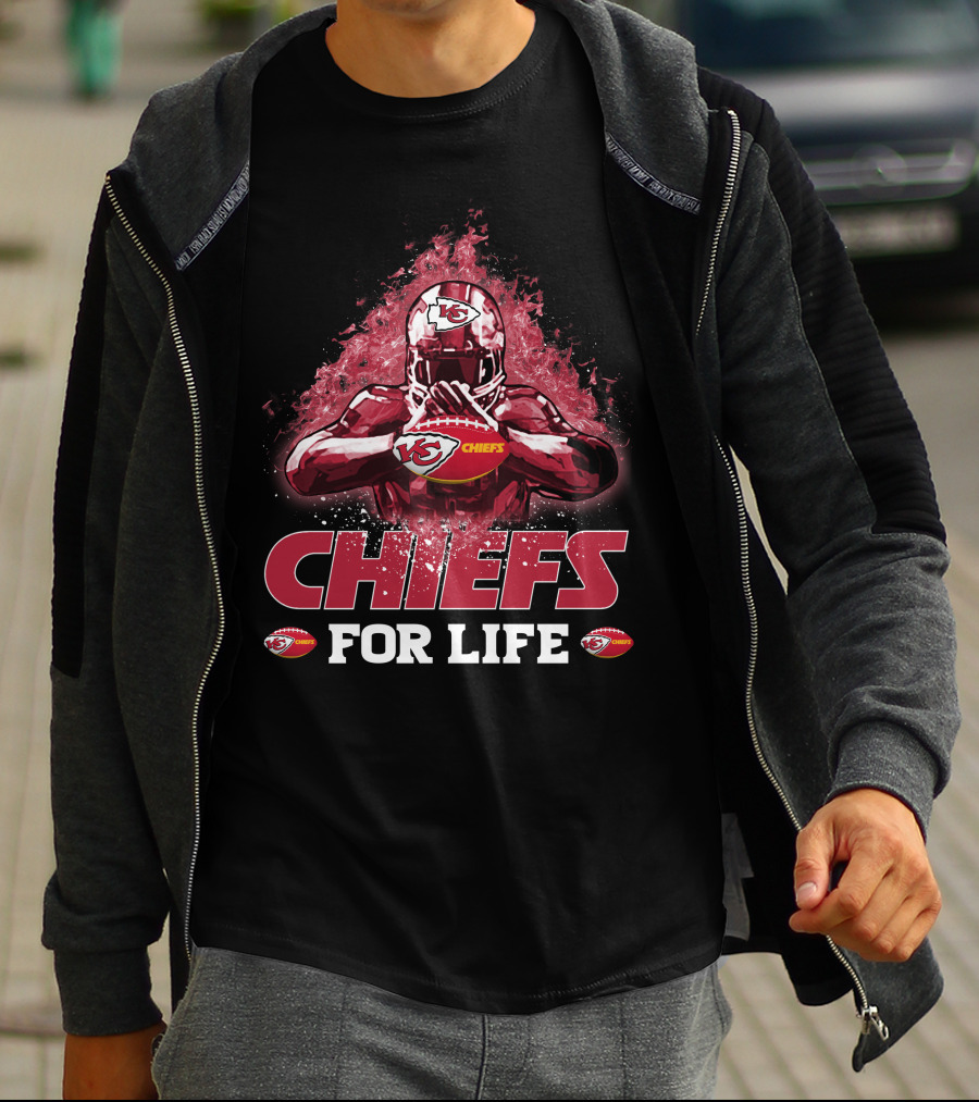 Chiefs For Life Kansas City Chiefs Football Player T-Shirt