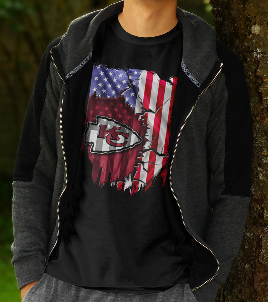 Kansas City Chiefs American Flag T-Shirt