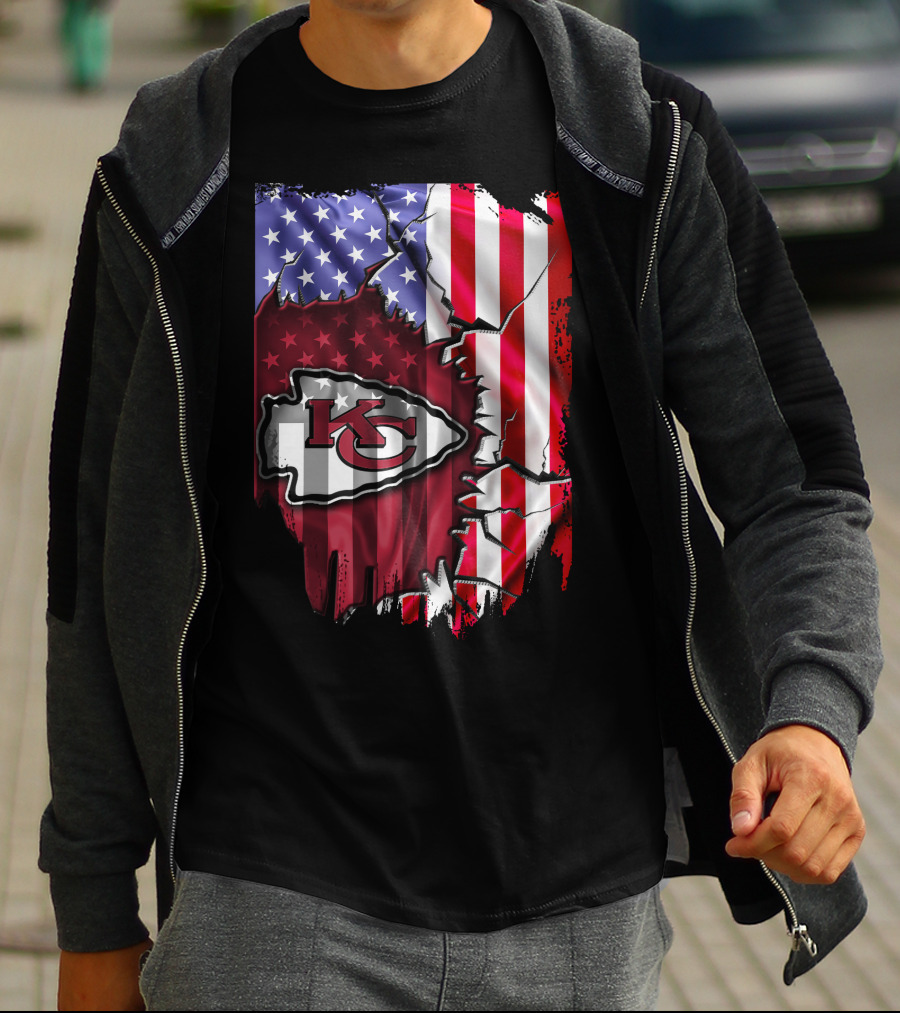 Kansas City Chiefs American Flag T-Shirt