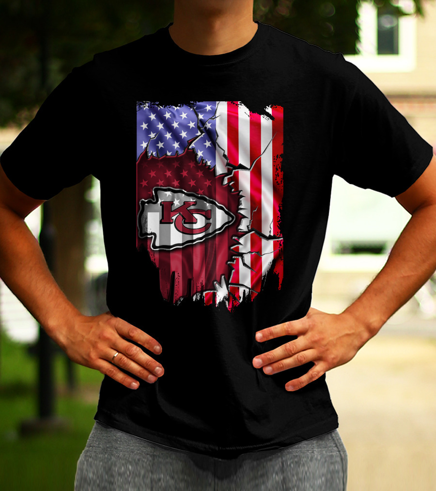 Kansas City Chiefs American Flag T-Shirt