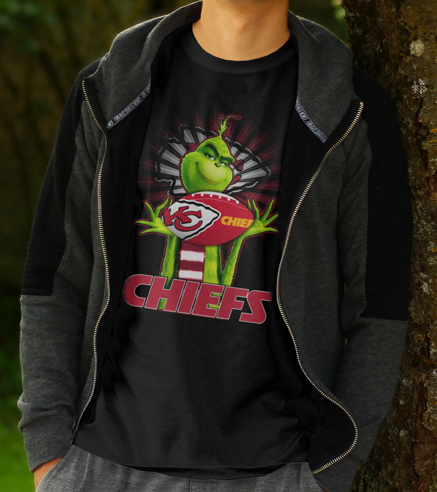 Grinch Kansas City Chiefs Football Mashup T-Shirt