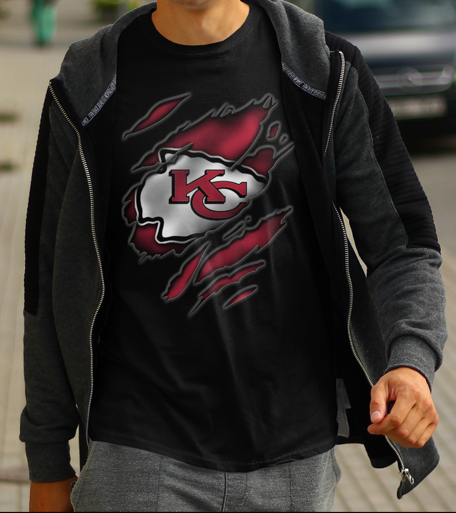 Torn KC Chiefs Ripped T-Shirt