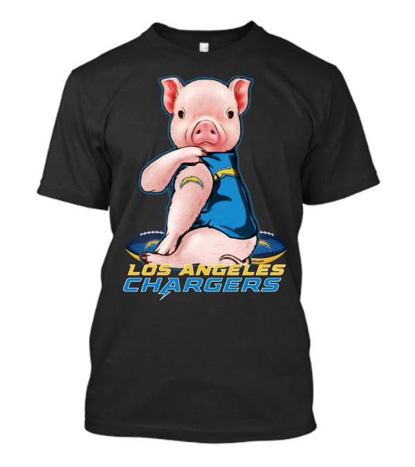 Los Angeles Chargers Pig Mascot Football T-Shirt