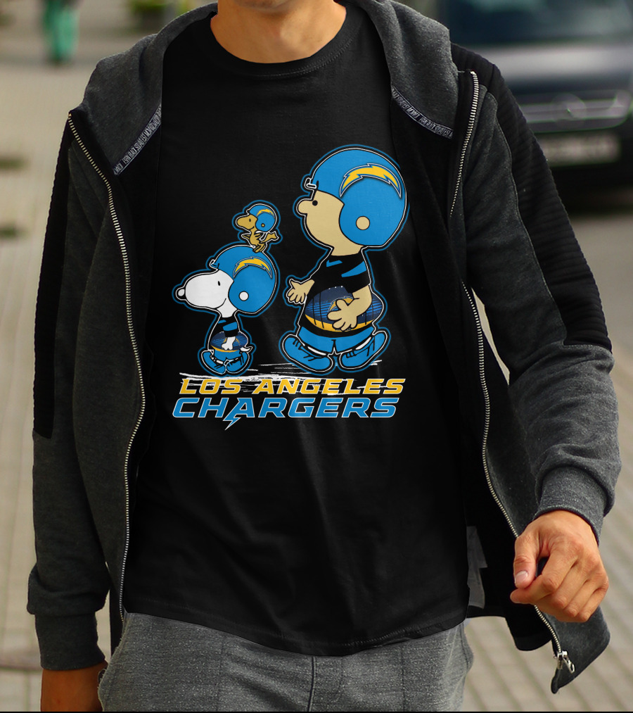 Snpfootball Los Angeles Chargers Peanuts Characters T-Shirt