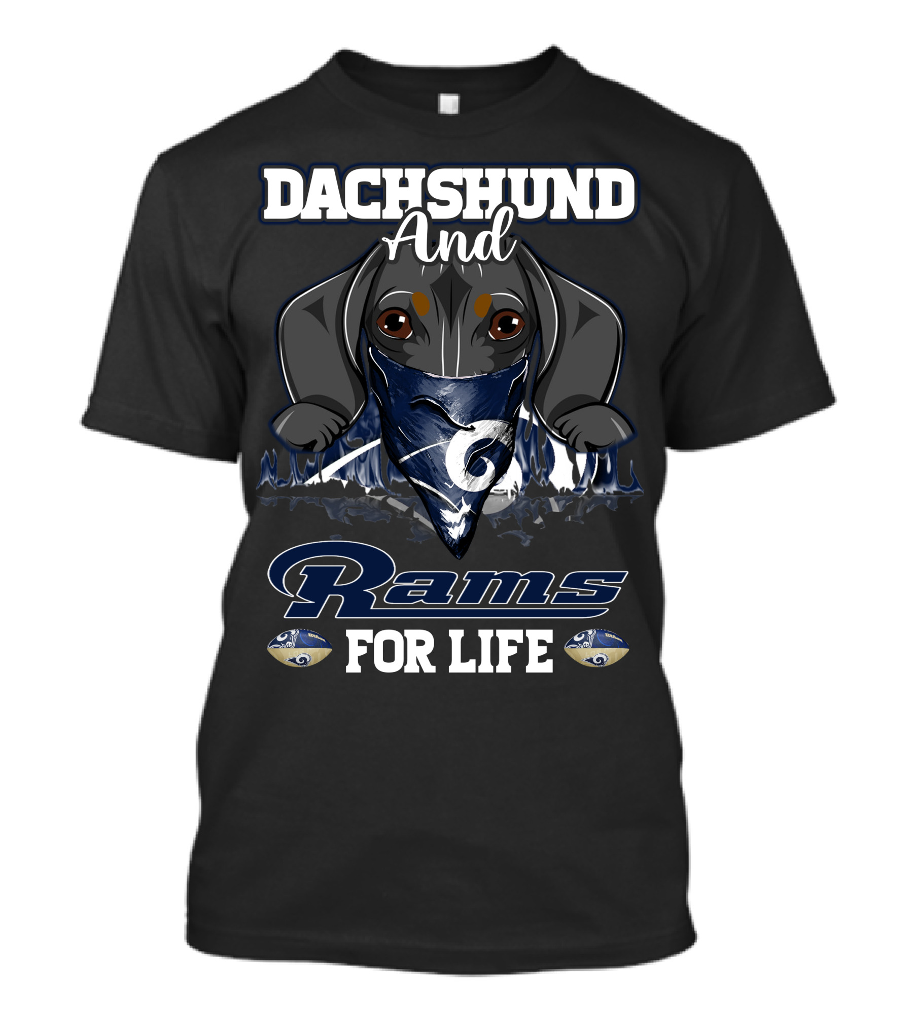 Dachshund And Rams For Life T-Shirt