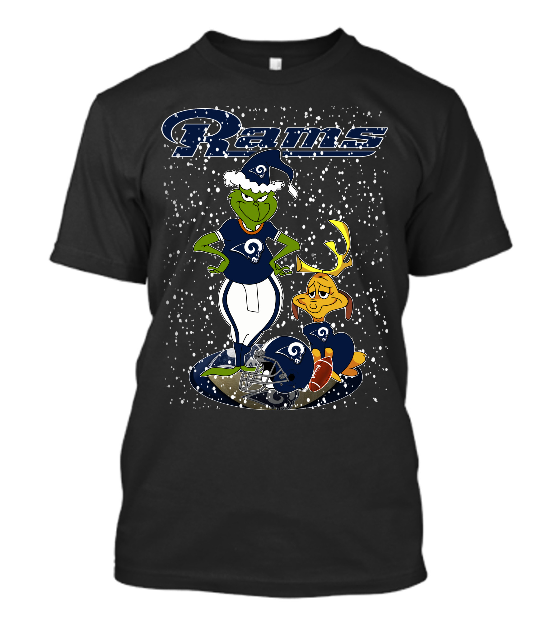 Rams Grinch Christmas Los Angeles Football Fan T-Shirt
