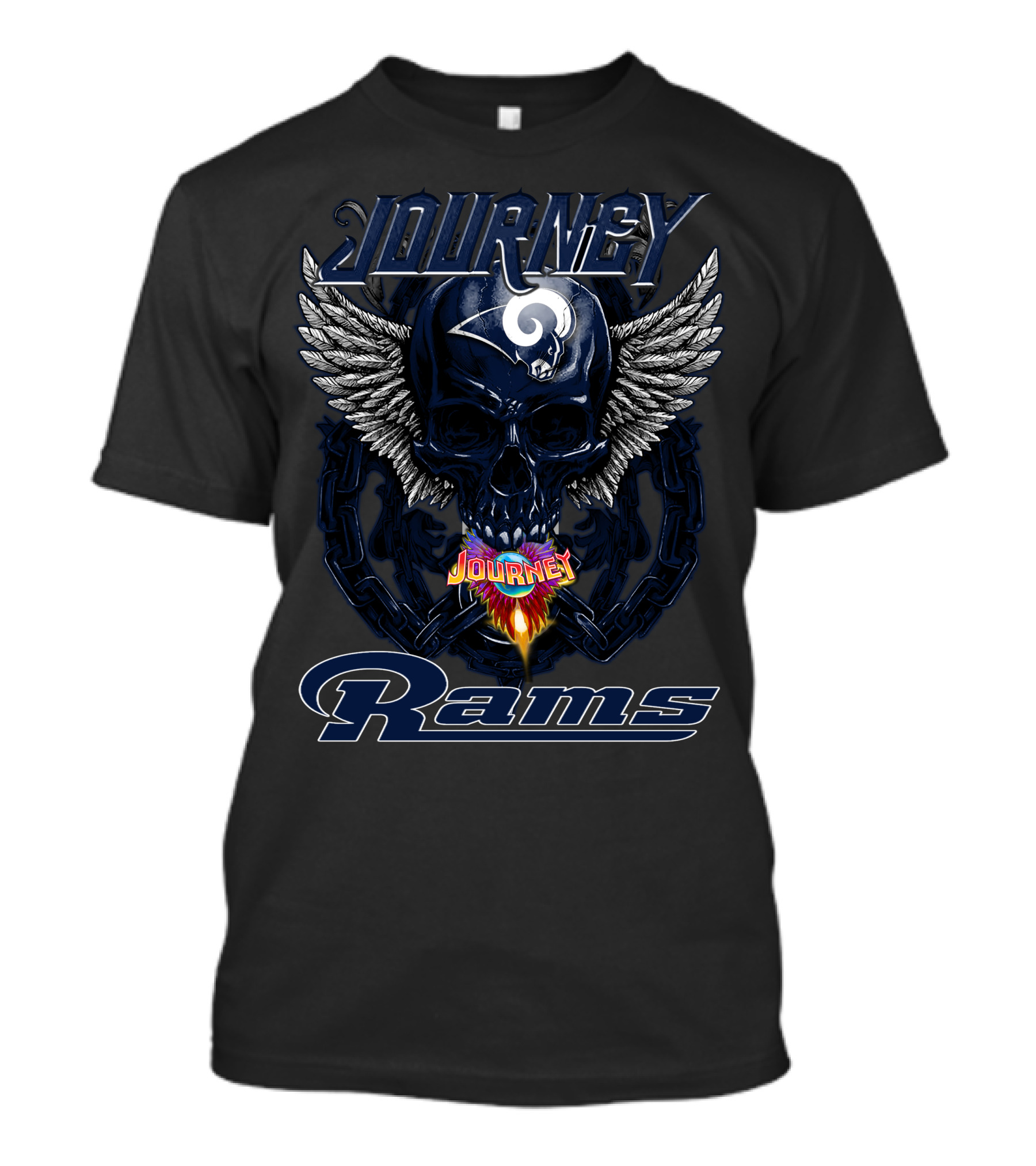 Journey Los Angeles Rams Skull Wings T-Shirt