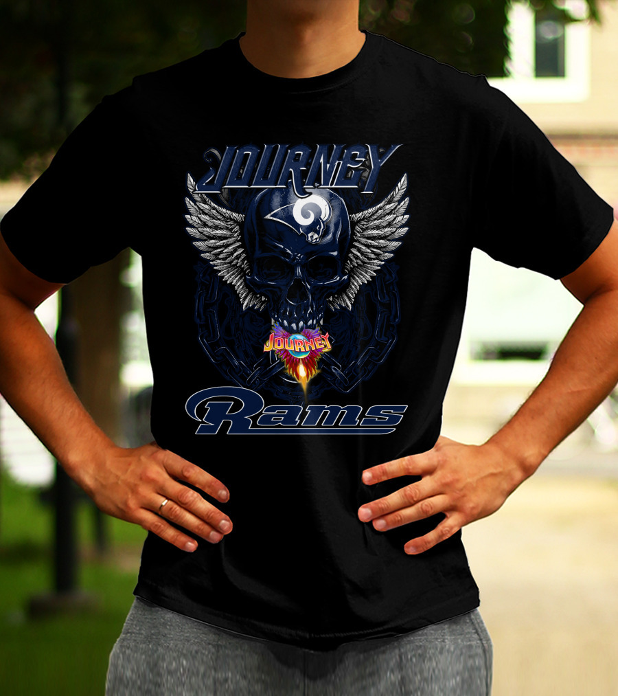 Journey Los Angeles Rams Skull Wings T-Shirt