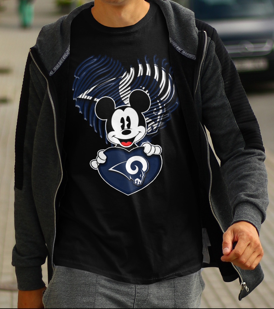 Mick Heart Los Angeles Rams T-Shirt