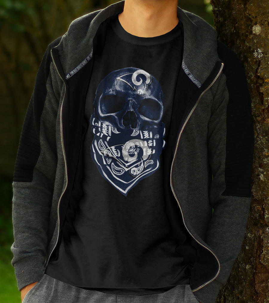 Los Angeles Rams Skull Bandana T-Shirt